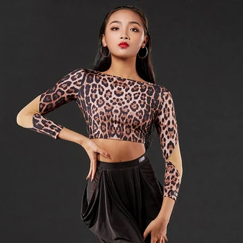 2019 New! Latin Dance Top Women Black Leopard Print Short For Ladies Cha Cha Latin Dance Professional Dance Costumes DQL1002
2019 New! Latin Dance Top Women Black Leopard Print Short For Ladies Cha Cha Latin Dance Professional Dance Costumes DQL1002