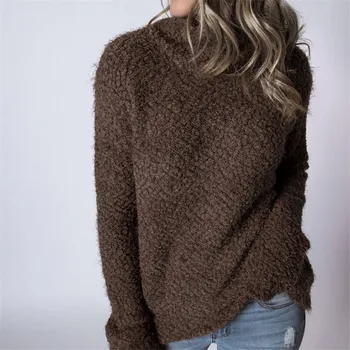 Women's Long Sleeve Casual Knitted Sweater Autumn Winter Ladies Jumper Knitwear Outwear Solid Tops Pullover Lambswool Sweater
Women's Long Sleeve Casual Knitted Sweater Autumn Winter Ladies Jumper Knitwear Outwear Solid Tops Pullover Lambswool Sweater