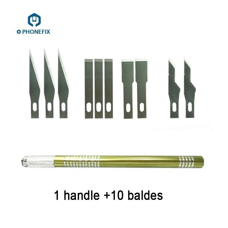 PHONEFIX Dismountable Graver with replaceable blades tips Phone Motherboard Burin CPU Removing Pry Knife Glue Cleaning Scraper
PHONEFIX Dismountable Graver with replaceable blades tips Phone Motherboard Burin CPU Removing Pry Knife Glue Cleaning Scraper