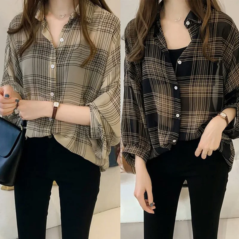 1 Pcs Women Lady Shirt Blouse Long Sleeve Plaid Pattern Casual Loose for Autumn NYZ Shop
1 Pcs Women Lady Shirt Blouse Long Sleeve Plaid Pattern Casual Loose for Autumn NYZ Shop