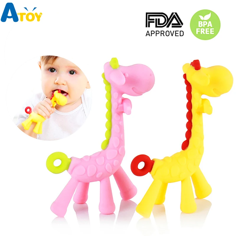 Baby Teether Silicone BPA Free Infant Teething Toy Giraffe Shape Teether For Molar Baby Teething Necklace for Baby Oral Care
Baby Teether Silicone BPA Free Infant Teething Toy Giraffe Shape Teether For Molar Baby Teething Necklace for Baby Oral Care