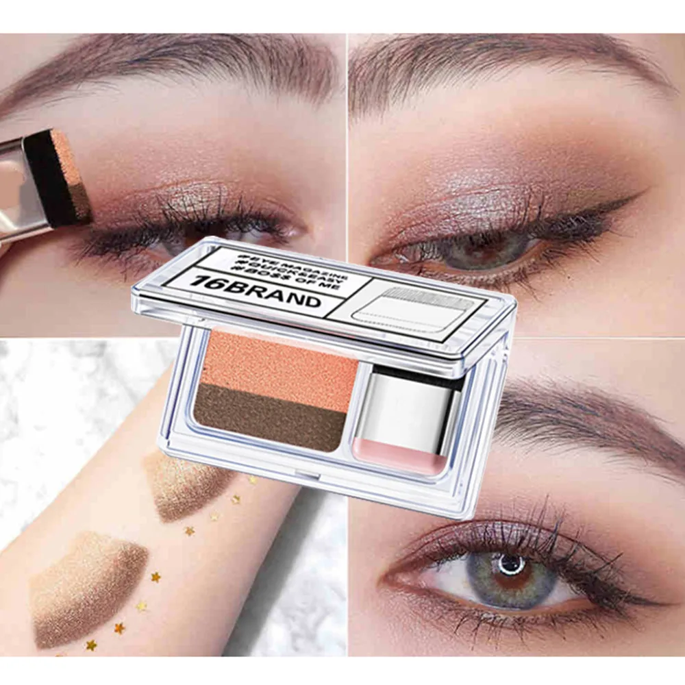2 Color Lazy Eye Shadow Powder Rainbow Shimmer Makeup Beauty Shadow paleta de sombra eyeshadow pallete #81525
2 Color Lazy Eye Shadow Powder Rainbow Shimmer Makeup Beauty Shadow paleta de sombra eyeshadow pallete #81525