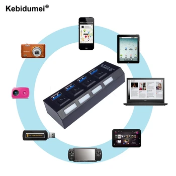 Kebidumei Standard USB 3.0 interface LED 4 Port HUB With On/Off Switch For Desktop Laptop
Kebidumei Standard USB 3.0 interface LED 4 Port HUB With On/Off Switch For Desktop Laptop