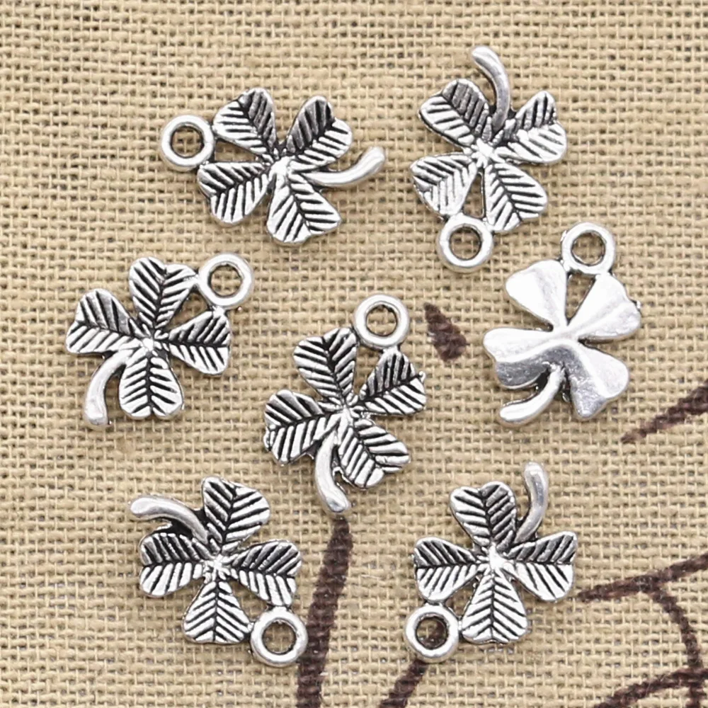 15pcs Charms lucky irish four leaf clover 15x10mm Antique Making pendant fit,Vintage Tibetan Silver,DIY bracelet necklace
15pcs Charms lucky irish four leaf clover 15x10mm Antique Making pendant fit,Vintage Tibetan Silver,DIY bracelet necklace