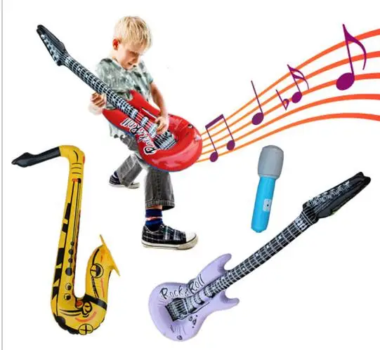 1pcs Inflatable Tool Inflatable Guitar Saxophone Microphone radio Music Children Toys Balloons Part Decoration (Random Color)
1pcs Inflatable Tool Inflatable Guitar Saxophone Microphone radio Music Children Toys Balloons Part Decoration (Random Color)