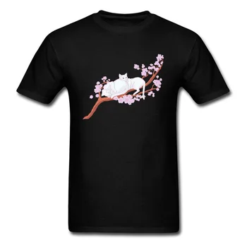 2018 Spring Men T-shirt Cherry Blossom & Cats On Trees Flower Animal Print Black T Shirt Faddish Tops For Sale
2018 Spring Men T-shirt Cherry Blossom & Cats On Trees Flower Animal Print Black T Shirt Faddish Tops For Sale