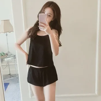 Summer Shorts Spaghetti Strap Sexy Pajama Set Camis Top + Shorts Pajamas Sleepwear Sets
Summer Shorts Spaghetti Strap Sexy Pajama Set Camis Top + Shorts Pajamas Sleepwear Sets