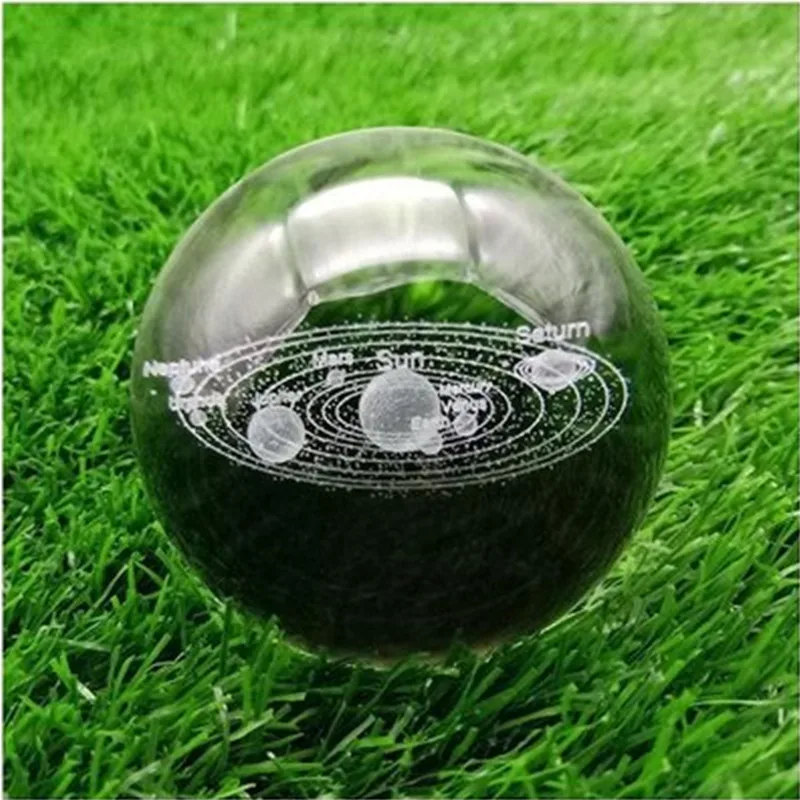 3D миниатюрная модель солнечной системы хрустальный шар лазерная гравировка