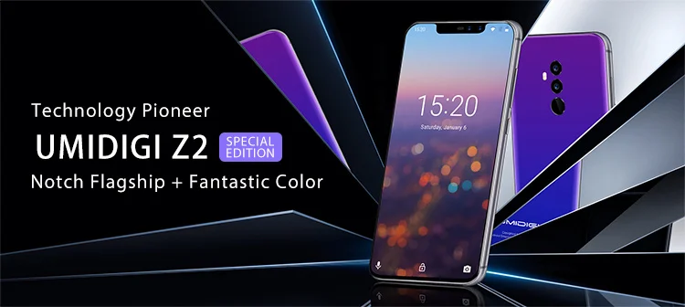 UMIDIGI UMI Z2 Special Edition 4GB RAM 64GB ROM Helio P23 MTK6763 2.0GHz Octa Core 6.2 Inch FHD+ Full Screen Quad Camera Android 8.1 4G LTE Smartphone