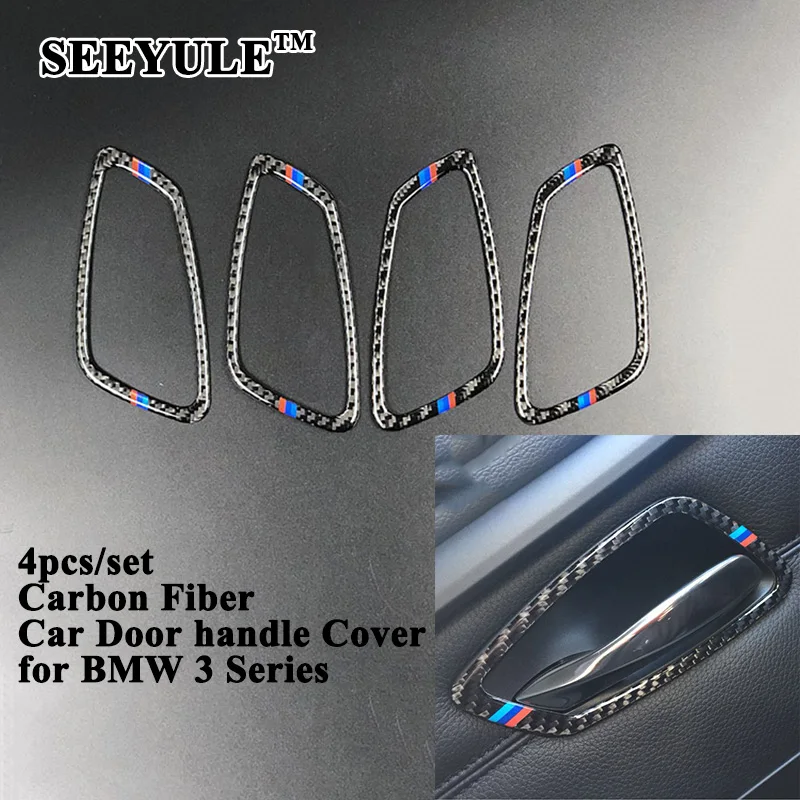 4pcs/set SEEYULE Car Interior Door Handle Cover Carbon Fiber Styling Sport Modification Decor Sticker For BMW 3 series 2005-2012
4pcs/set SEEYULE Car Interior Door Handle Cover Carbon Fiber Styling Sport Modification Decor Sticker For BMW 3 series 2005-2012