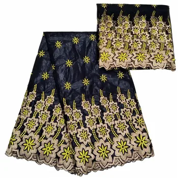 Cheap Price New Black African Embroidered Lace Applique Textile Fabric Bazin Riche Getzner 5yards+2yards Blouse For Dress Design 
Cheap Price New Black African Embroidered Lace Applique Textile Fabric Bazin Riche Getzner 5yards+2yards Blouse For Dress Design