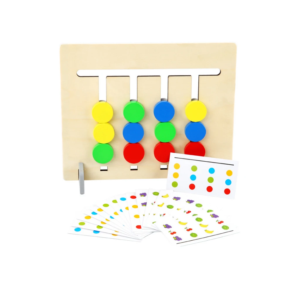 Baby Four-Color/Fruit Matching Game Montessori Wooden Toys For Kids Logic 2 Side Child logic Mathematics Educational Toys Gift
Baby Four-Color/Fruit Matching Game Montessori Wooden Toys For Kids Logic 2 Side Child logic Mathematics Educational Toys Gift
