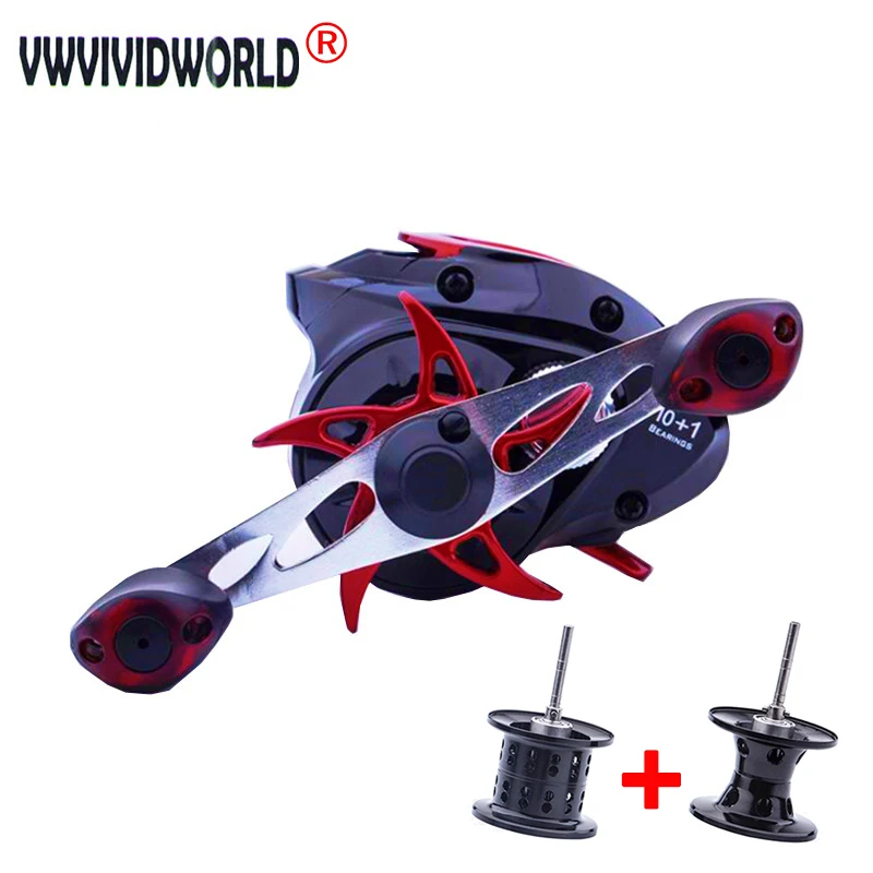 Double Spool Fishing Reel 7.1:1 Gear Ratio Baitcasting reel Super Light weight Magnetic Brake Carp Baitcasting Fishing Gear
Double Spool Fishing Reel 7.1:1 Gear Ratio Baitcasting reel Super Light weight Magnetic Brake Carp Baitcasting Fishing Gear
