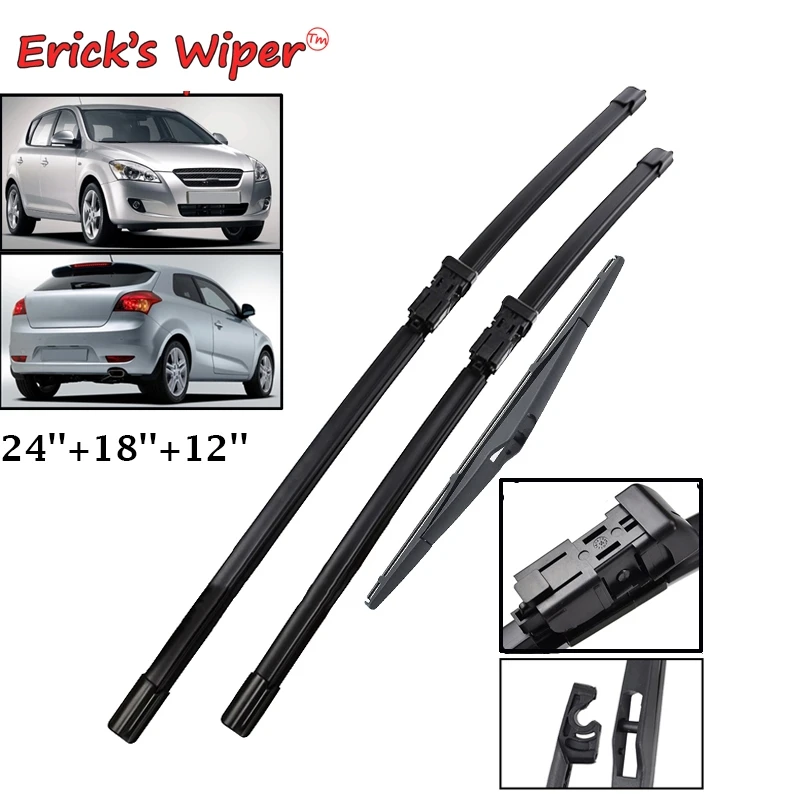 Erick's Wiper Front Rear Wiper Blades Set For Kia Ceed 2006-2009 Windshield Windscreen For Hyundai I30 2007-2010 24"+18"+12"
Erick's Wiper Front Rear Wiper Blades Set For Kia Ceed 2006-2009 Windshield Windscreen For Hyundai I30 2007-2010 24"+18"+12"