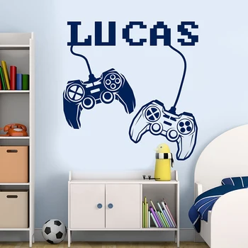 personalized name decal joystick decal, gamer sticker teen boy room decor, playroom decal, video game decal, custom nameA11-015
personalized name decal joystick decal, gamer sticker teen boy room decor, playroom decal, video game decal, custom nameA11-015