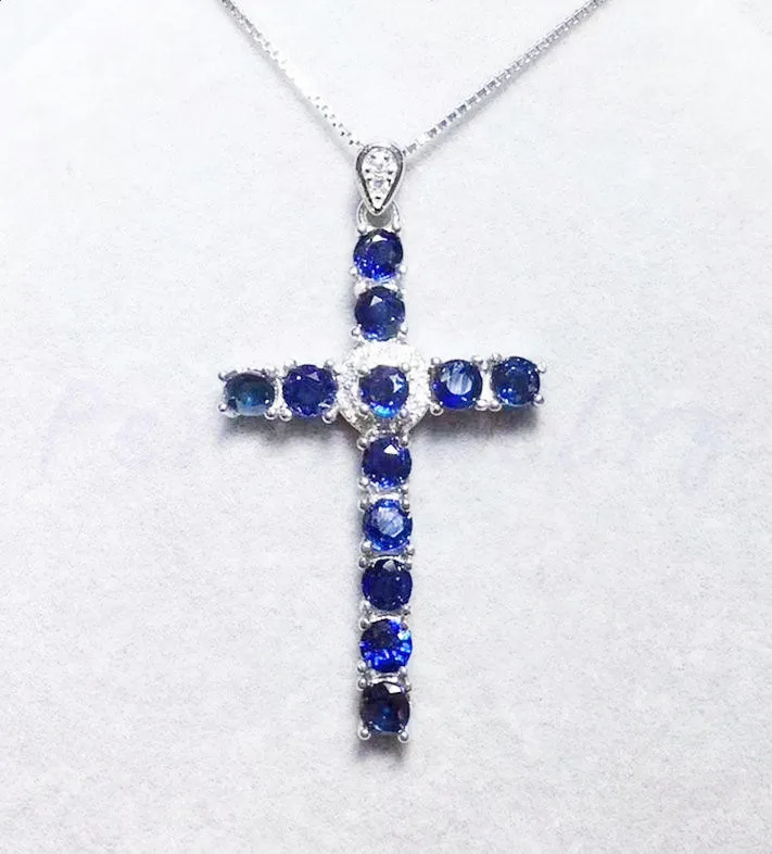 Natural sapphire necklace pendant Cross pendant Origin real blue sapphire 925 sterling silver 0.15ct*12pcs gemstone #LX18050707
Natural sapphire necklace pendant Cross pendant Origin real blue sapphire 925 sterling silver 0.15ct*12pcs gemstone #LX18050707