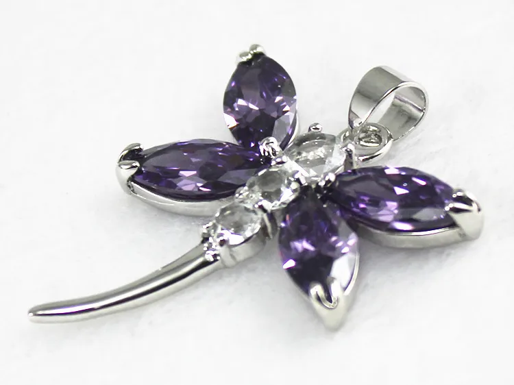 wholesale 29*35mm purple zircon lovely dragonfly Pendant necklace fashion jewelry
wholesale 29*35mm purple zircon lovely dragonfly Pendant necklace fashion jewelry
