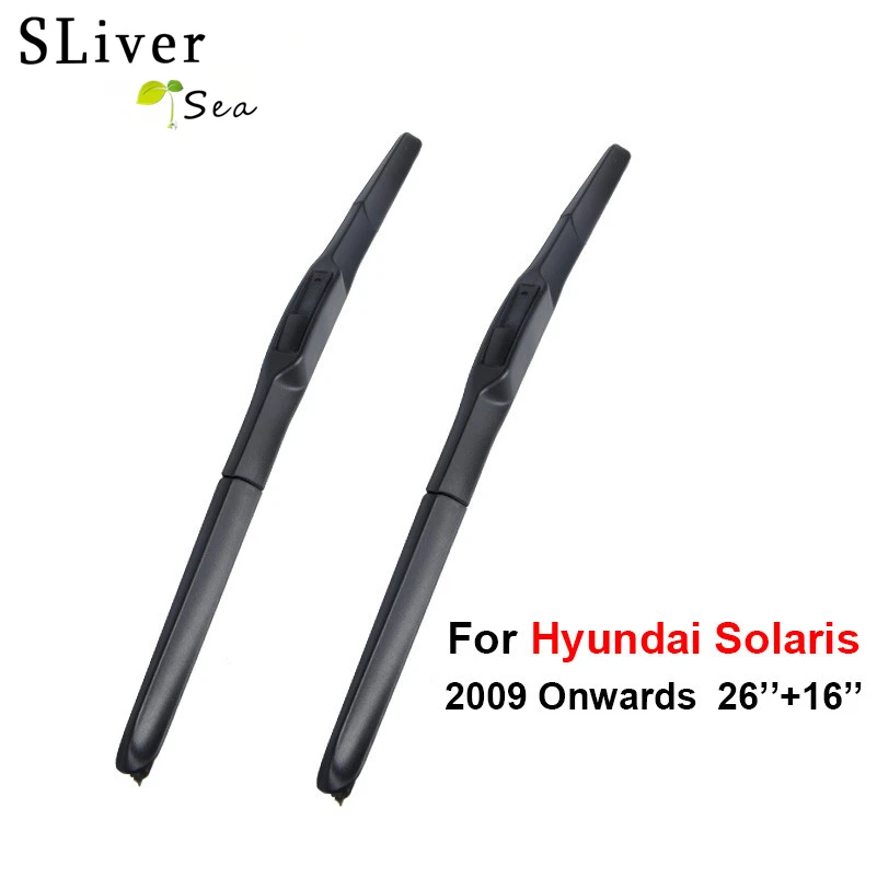 SLIVERYSEA Wiper Blade For Hyundai Solaris 2009-2016 26''+16'' Rubber Clean Front Windshield Windscreen Car Accessories CPU702
SLIVERYSEA Wiper Blade For Hyundai Solaris 2009-2016 26''+16'' Rubber Clean Front Windshield Windscreen Car Accessories CPU702