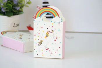 50pcs/lot Unicorn Paper Gift bags Rainbow handle Candy Boxes for Party Baby Shower Birthday Candy Box Birthday Party Supplies
50pcs/lot Unicorn Paper Gift bags Rainbow handle Candy Boxes for Party Baby Shower Birthday Candy Box Birthday Party Supplies