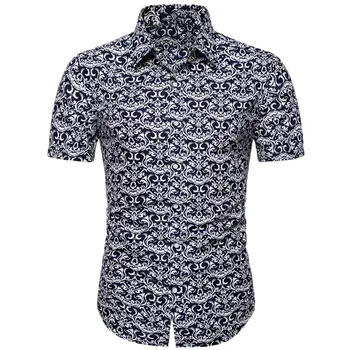 2019 Men Summer Slim Loose Hawaii Short Sleeve Printed Turn-down Collar shirt Tops camisa masculina hawaiian streetwear
2019 Men Summer Slim Loose Hawaii Short Sleeve Printed Turn-down Collar shirt Tops camisa masculina hawaiian streetwear