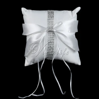20cm x 20cm White Wedding Ring Pillow Cushion With Bling Rhinestone Ribbon Bow Ring Bearer for Wedding Party Decor Gifts
20cm x 20cm White Wedding Ring Pillow Cushion With Bling Rhinestone Ribbon Bow Ring Bearer for Wedding Party Decor Gifts