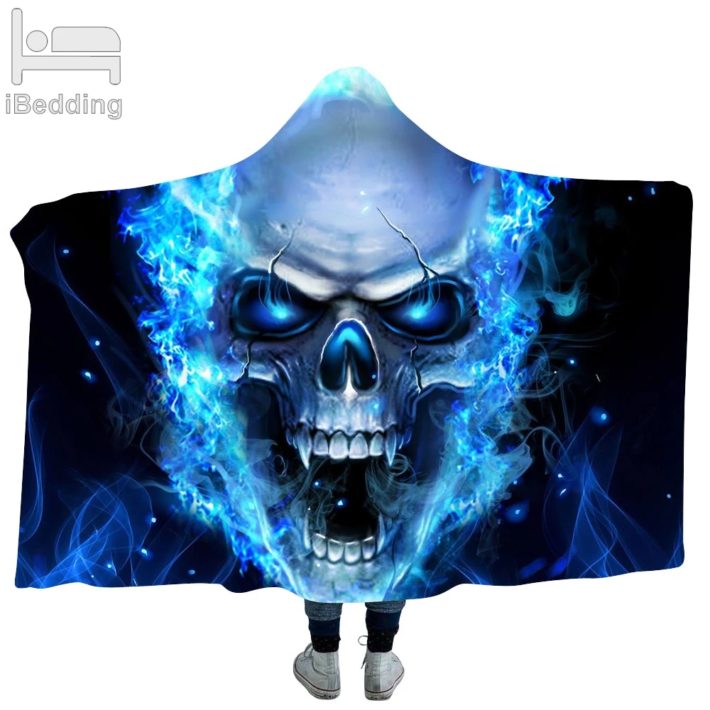 Blue Horror Skull Skull Fangs Halloween 3D Printed Plush Hooded Blanket for Adults Kid Warm Wearable Fleece Throw Blankets
Blue Horror Skull Skull Fangs Halloween 3D Printed Plush Hooded Blanket for Adults Kid Warm Wearable Fleece Throw Blankets