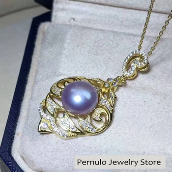 12-13mm Luxury Pearl Pendant Necklace Vintage Design Big Freshwater Pearl Pendant Chain With S925 Silver Chain Women Gift
12-13mm Luxury Pearl Pendant Necklace Vintage Design Big Freshwater Pearl Pendant Chain With S925 Silver Chain Women Gift