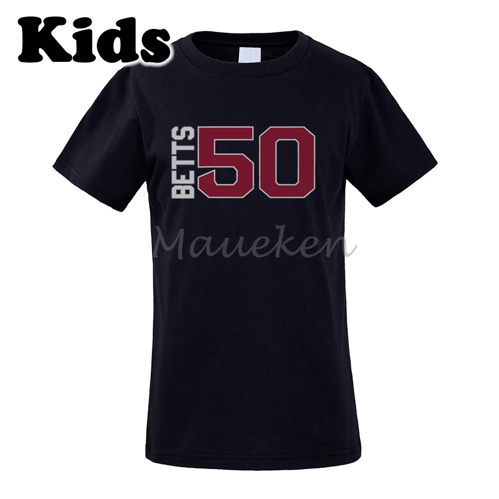 

Kids Boston 50 Mookie Betts T-shirt Clothes T Shirt Youth boys girl tshirt for Red Sox fans o-neck tee W19040614