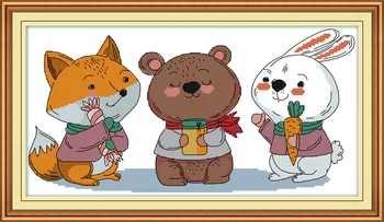 Joy Sunday Three little buddies DMC Counted Chinese Cross Stitch Kits printed Cross-stitch set Embroidery Needlework
Joy Sunday Three little buddies DMC Counted Chinese Cross Stitch Kits printed Cross-stitch set Embroidery Needlework
