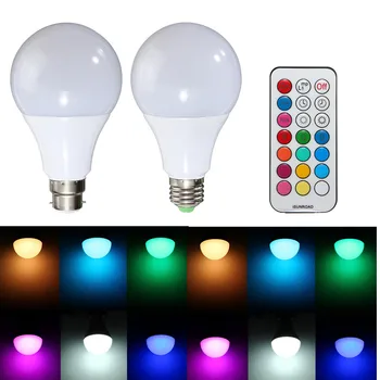 RGB LED Light Bulb Lamp E27/B22 Dimmable 10W AC85-265V Wireless Spotlight Bulb Lighting Color Change With Remote Rontrol
RGB LED Light Bulb Lamp E27/B22 Dimmable 10W AC85-265V Wireless Spotlight Bulb Lighting Color Change With Remote Rontrol