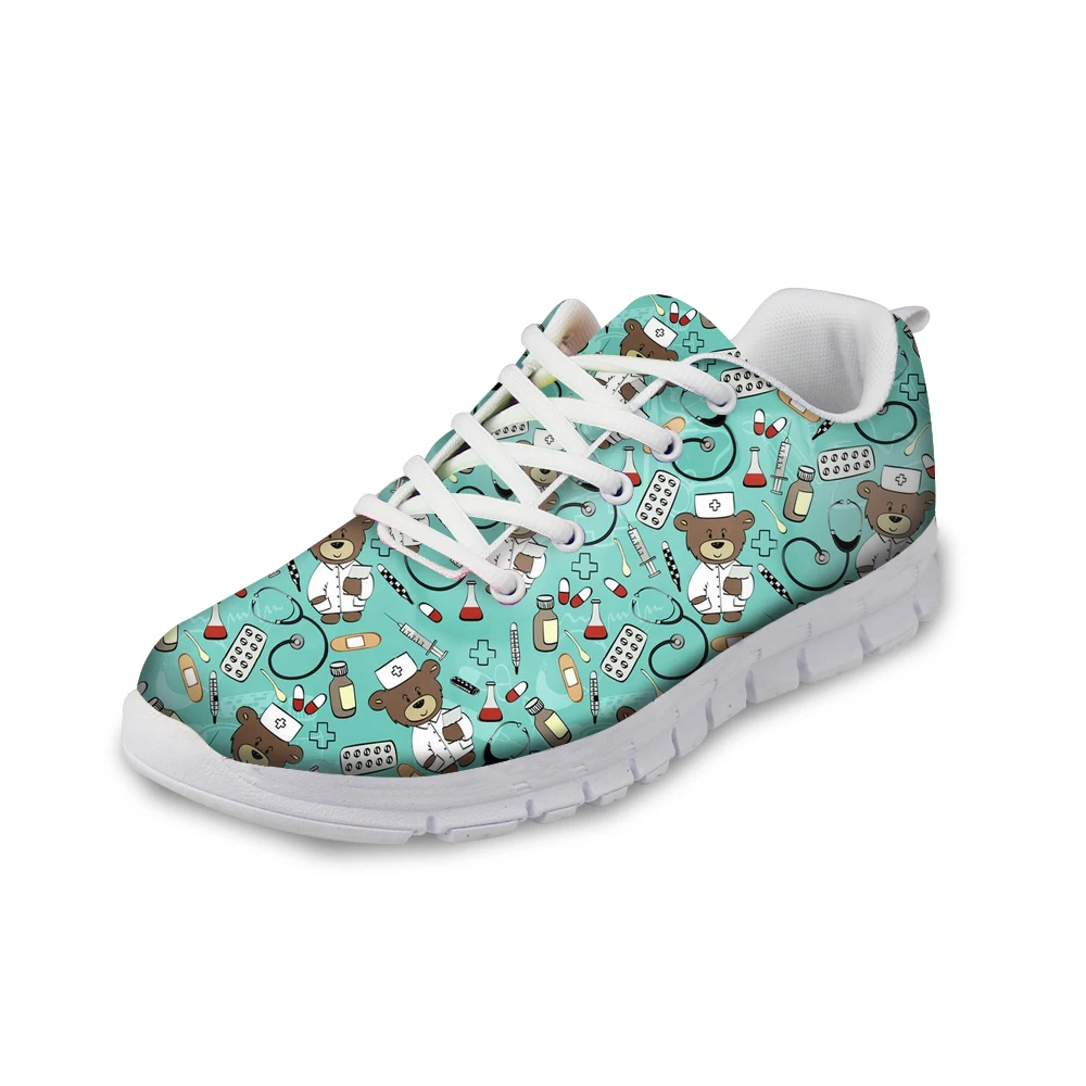 NOISYDESIGNS Shoes Woman flat Cute Nurse Bear Prints Casual Women's Sneakers Zapatos Mujer Girls Lightweight Mesh Walking Shoes
NOISYDESIGNS Shoes Woman flat Cute Nurse Bear Prints Casual Women's Sneakers Zapatos Mujer Girls Lightweight Mesh Walking Shoes
