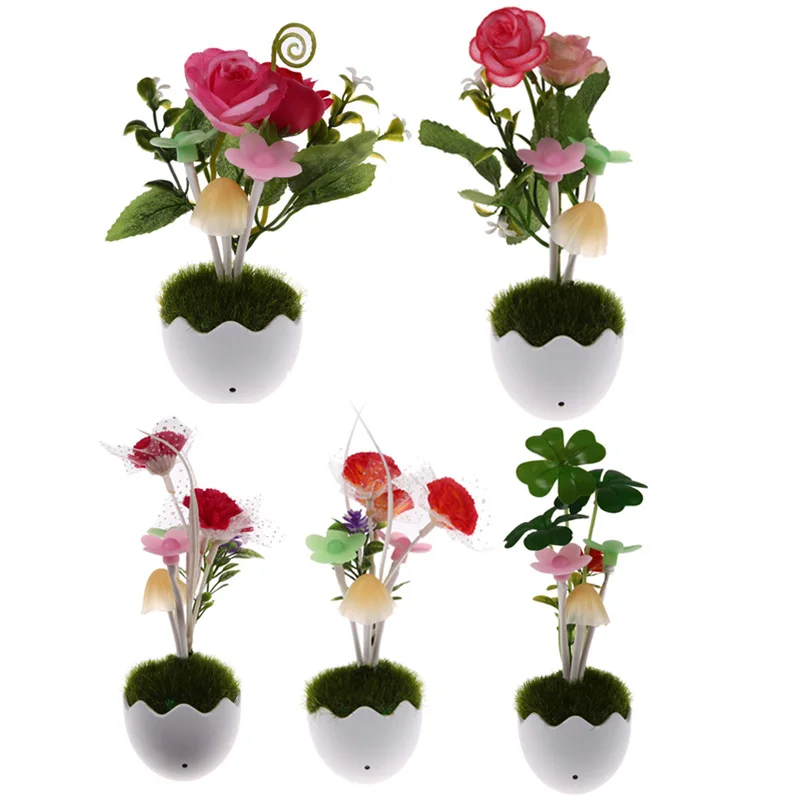 Light Sensor Home Bedroom Decoration Flower Plant US Plug Colorful Nightlights LED Night Light Miniascape Lamp
Light Sensor Home Bedroom Decoration Flower Plant US Plug Colorful Nightlights LED Night Light Miniascape Lamp