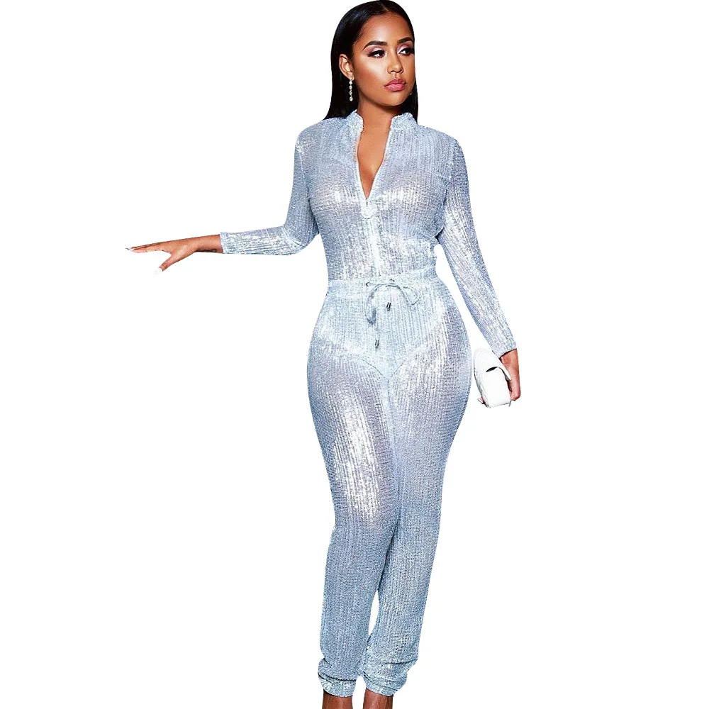 2019 New Women Sequins Silver Red Zip Up High Wait Sashes Long Sleeve Jumpsuit Bodycon Sexy Rompers Classic Playsuit S-3XL LM941
2019 New Women Sequins Silver Red Zip Up High Wait Sashes Long Sleeve Jumpsuit Bodycon Sexy Rompers Classic Playsuit S-3XL LM941