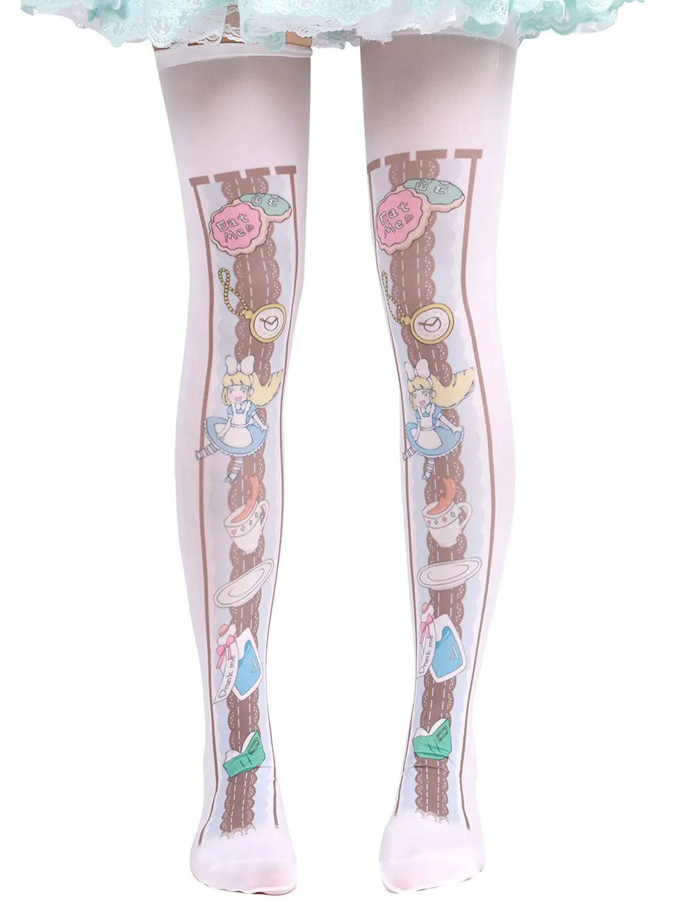 Japanese Lolita Alice in wonderland print thigh-high Pantyhose 100D Velvet fashion Sweet lolita stockings Tights
Japanese Lolita Alice in wonderland print thigh-high Pantyhose 100D Velvet fashion Sweet lolita stockings Tights