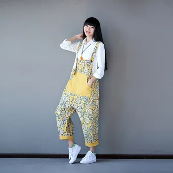 Plus Size Flower Print Jumpsuit Women Rompers Denim Ripped Bib Overall Female Casual Suspenders Big Yards Trousers with Braces
Plus Size Flower Print Jumpsuit Women Rompers Denim Ripped Bib Overall Female Casual Suspenders Big Yards Trousers with Braces