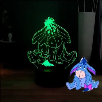 2019 New Kawili Cartoon Eeyore 3D Illusion LED Night Light 7 Colour Change Flash LED decoration Bedside Desk Lamp Birthday Gift
2019 New Kawili Cartoon Eeyore 3D Illusion LED Night Light 7 Colour Change Flash LED decoration Bedside Desk Lamp Birthday Gift