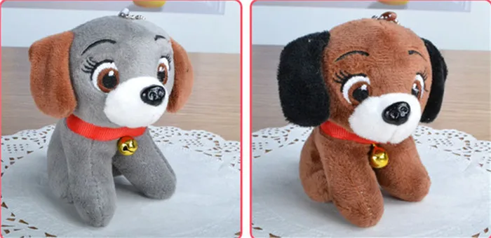 Fashion Cute 3D Dog Plush Doll Animal Pendant Toy Key Ring Chain Woman Bag Charms Embroidery PomPom Car Keychain Party Trinket (4)