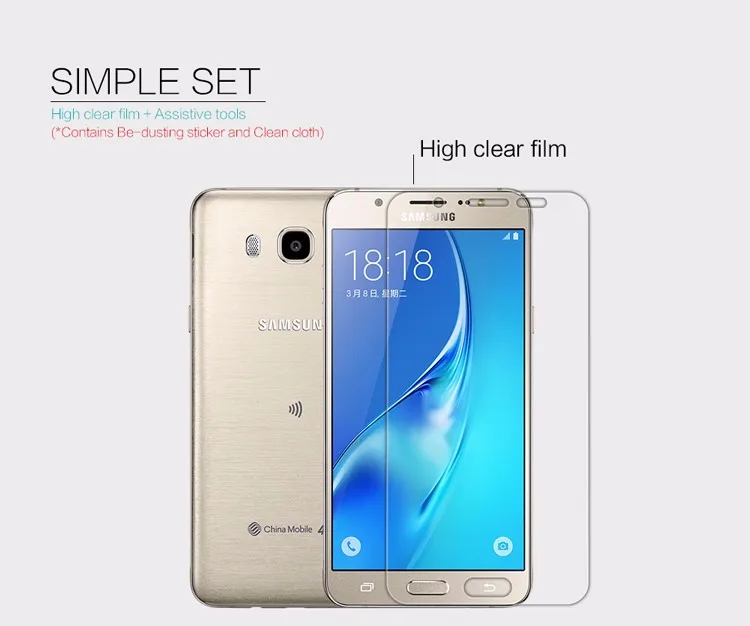 For Samsung Galaxy J7108/Galaxy J7(2016) (5.5inch) Nillkin Super Clear Anti Fingerprint Screen Protector Film HD Protective Film
For Samsung Galaxy J7108/Galaxy J7(2016) (5.5inch) Nillkin Super Clear Anti Fingerprint Screen Protector Film HD Protective Film