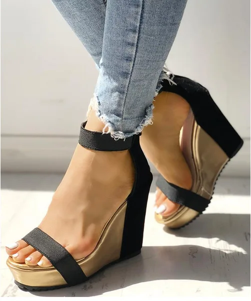Leisure PU Women Sandals Wedges Super High Front Rear Strap Summer Sandals Ankle Strap Sandals 2019 New
Leisure PU Women Sandals Wedges Super High Front Rear Strap Summer Sandals Ankle Strap Sandals 2019 New