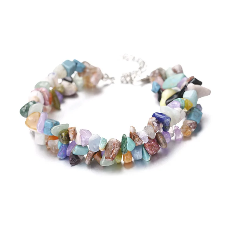 Newly Natural Stone Chip Beads Stretchy Bracelet Ethnic Style Colored Stone Bracelet dropshipping
Newly Natural Stone Chip Beads Stretchy Bracelet Ethnic Style Colored Stone Bracelet dropshipping