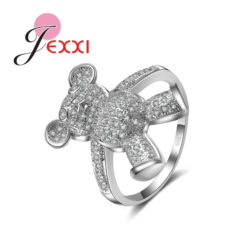 925 Sterling Silver ColorMidi Finger Ring Cute Tiny Cubic Zircon Bear Rings For Women Girl Child Gifts Bijoux With Full Crystal
925 Sterling Silver ColorMidi Finger Ring Cute Tiny Cubic Zircon Bear Rings For Women Girl Child Gifts Bijoux With Full Crystal