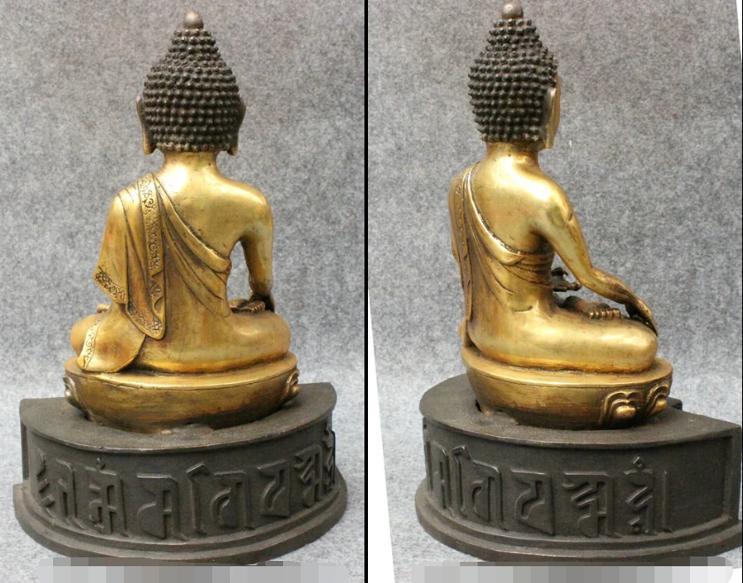 S0231 12" Tibet Buddhism Bronze Gilt Thailand Buddha Joss Shakyamuni Sakyamuni Statue
S0231 12" Tibet Buddhism Bronze Gilt Thailand Buddha Joss Shakyamuni Sakyamuni Statue