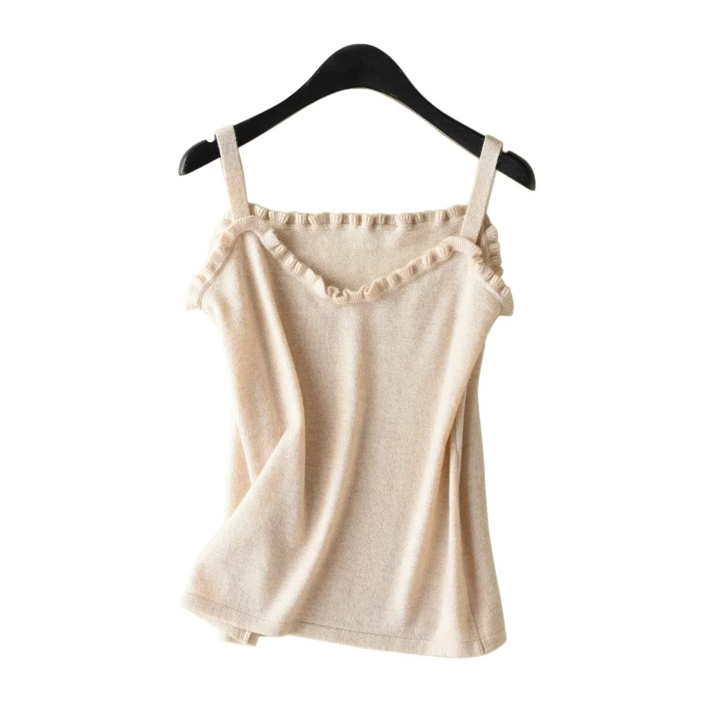New Camisole Tops Women Cashmere knitted Camis Soft Suspender Waistcoat Lady Overalls Fashionable Personality Female Undercoat
New Camisole Tops Women Cashmere knitted Camis Soft Suspender Waistcoat Lady Overalls Fashionable Personality Female Undercoat