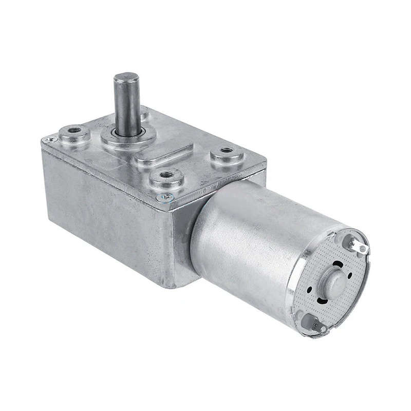 DC 12V Motor High Torque Electric Gear Reduction Motor Worm Reversible Turbo Geared Motor 2/3/5/6/10/20/30/62/100rpm