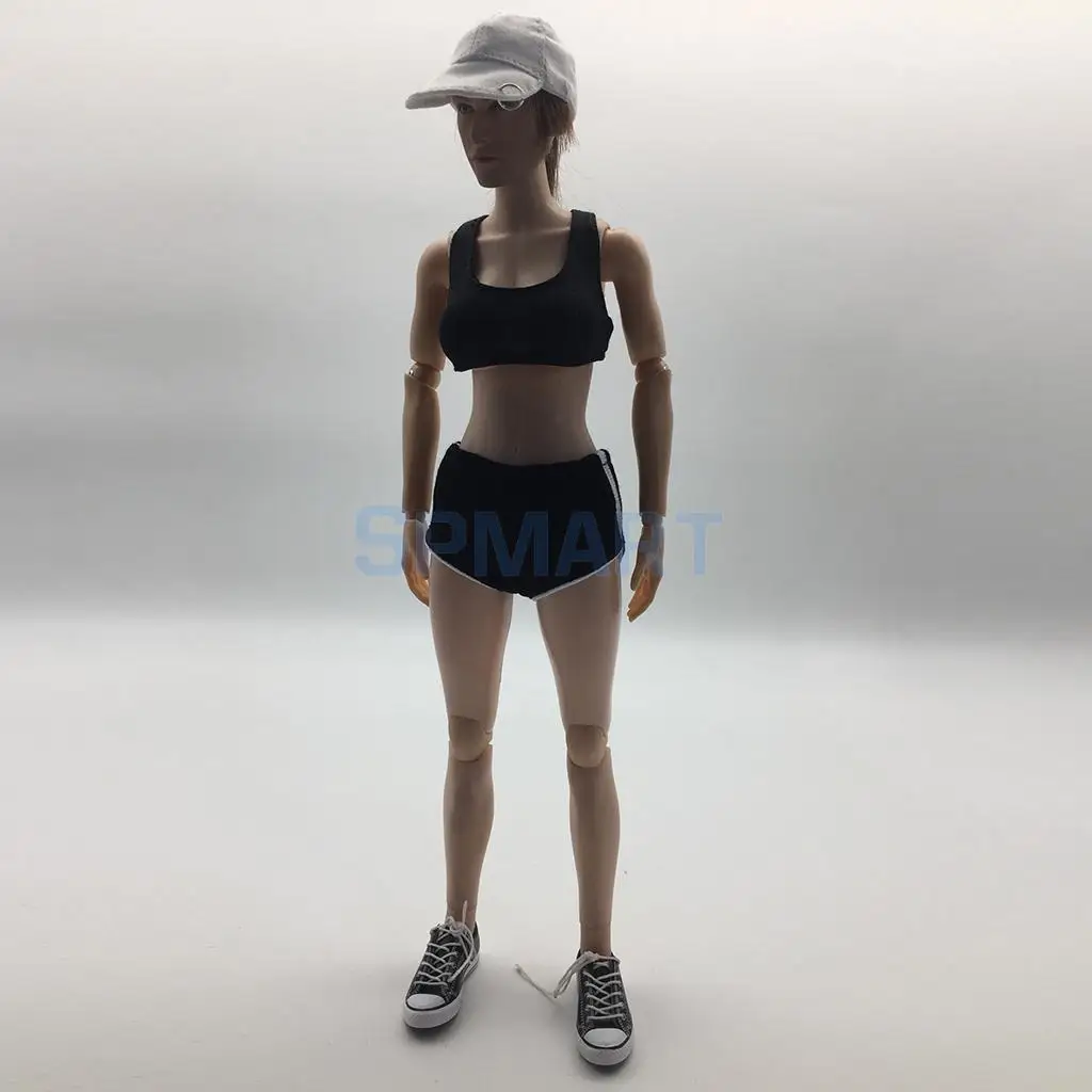 1/6 Scale Female Sport Pants Suit Shirt Women Clothes Set for 12'' Phicen Action Figures Collectible Doll Toy DIY Accessories