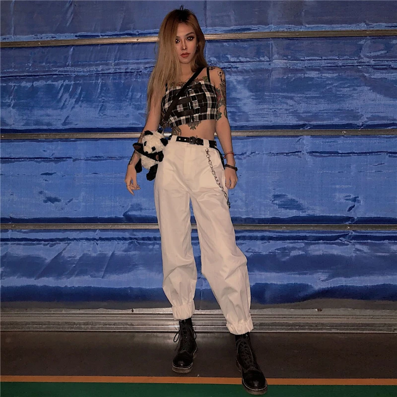 Streetwear Solid Khaki White Black Green Chain High Waist Cargo Jogger Thin Pant Plus Size Streetwear Punk Windbreaker Trouser
Streetwear Solid Khaki White Black Green Chain High Waist Cargo Jogger Thin Pant Plus Size Streetwear Punk Windbreaker Trouser