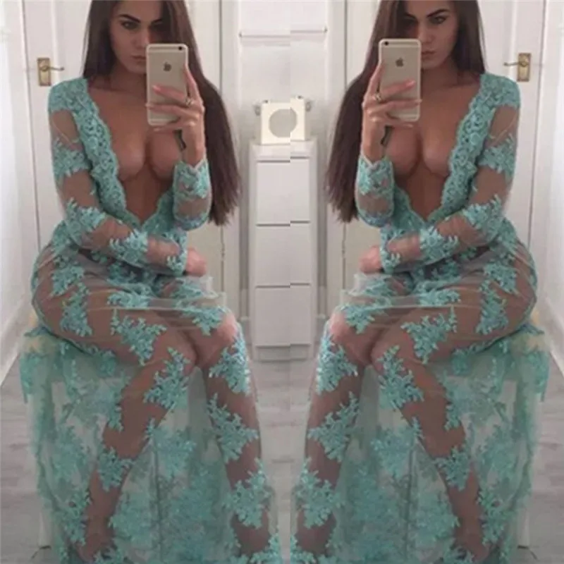 Sexy See-through Mesh Dress Womens Sheer Print Floor length Dresses Ladies long Sleeve Tulle Lace Maxi dress Vestidos Newest
Sexy See-through Mesh Dress Womens Sheer Print Floor length Dresses Ladies long Sleeve Tulle Lace Maxi dress Vestidos Newest