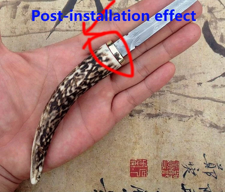 Brass-G10-knife-handle-Guard-Custom-Knife-Making-Handle-Bolster-DIY-parts-Tea-knife-small-straight