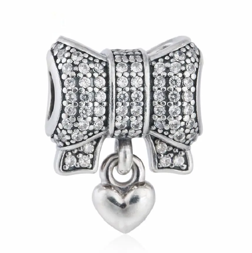 Winter New Shimmering Pave CZ Bow Charms with Heart Pendant 925-sterling-silver Fine Jewelry Fit Pandora Charm Bracelet DIY
Winter New Shimmering Pave CZ Bow Charms with Heart Pendant 925-sterling-silver Fine Jewelry Fit Pandora Charm Bracelet DIY