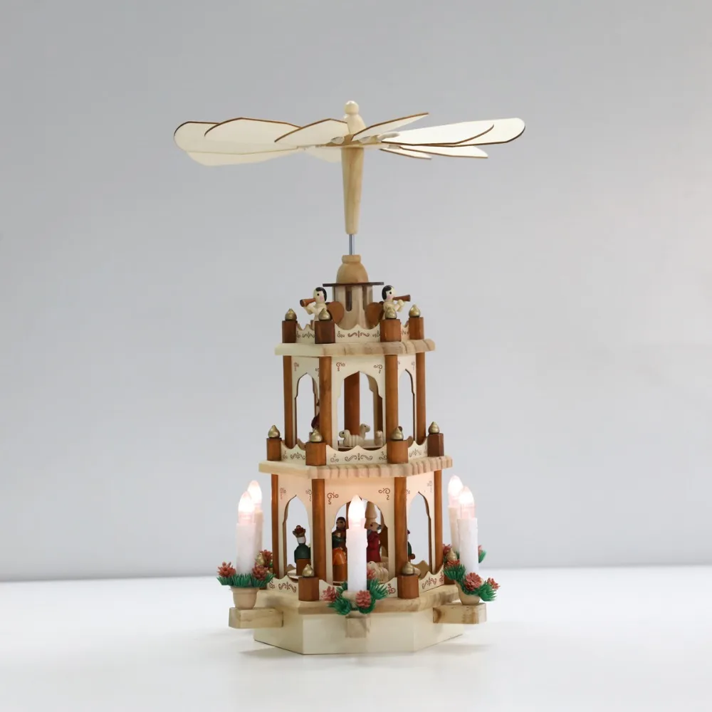 Christmas Decoration Pyramid 17Inches-3Tier hand-painted nativity figurines with 6 Candle Led Lights
Christmas Decoration Pyramid 17Inches-3Tier hand-painted nativity figurines with 6 Candle Led Lights